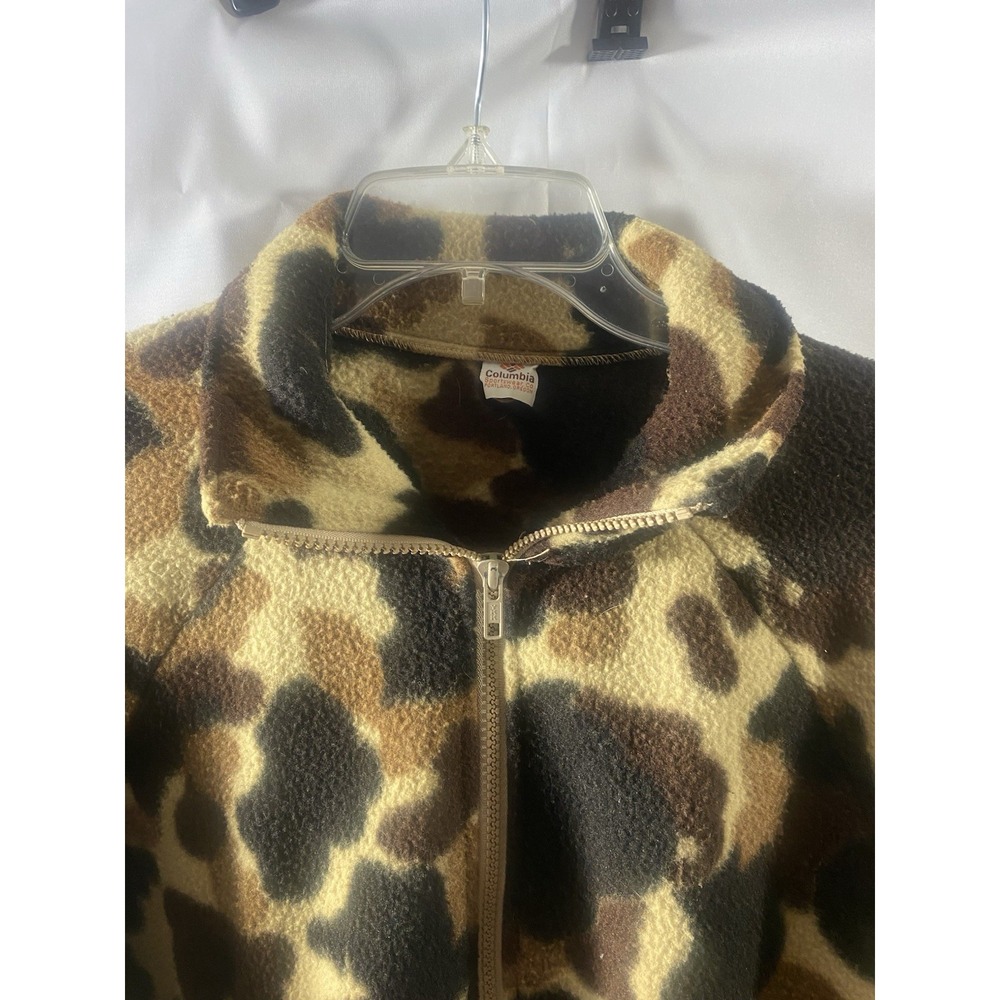 Vintage 1970's Columbia Sportswear Duck Camo Fleece Sweatsuit Men's Medium - Picture 5 of 16